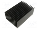 Heatsink: extruded; grilled; black; L: 150mm; W: 100mm; H: 60mm