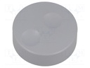 Knob; without pointer; plastic; Shaft d: 6mm; Ø39.6x13.5mm; grey