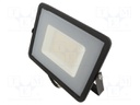 Lamp: LED flood light; 4000K; IP65; Body: black; 50W; neutral white