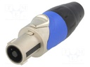 Plug; loudspeaker; female; PIN: 4; for cable; 30A; 133V; zinc alloy