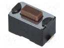 Microswitch TACT; SPST-NO; Pos: 2; 0.05A/12VDC; SMT; none; 1.6N