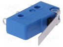 Microswitch SNAP ACTION; with lever; SPDT; 5A/250VAC; OFF-(ON)