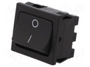 ROCKER; DPST; Pos: 2; OFF-ON; 10A/250VAC; 10A/28VDC; black; none