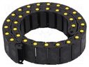 Cable chain; Series: Medium; Bend.rad: 80mm; L: 990mm; Colour: black