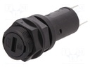 Fuse holder; cylindrical fuses; 5x20mm; 10A; Mounting: on panel