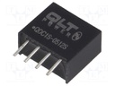 Converter: DC/DC; 1W; Uin: 4.5÷5.5V; 12VDC; SIL4; 7x11.7x10mm; 75Vpp