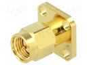 Socket; SMA; male; straight; 50Ω; soldering; teflon; gold-plated