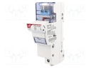 Fuse holder; cylindrical fuses; 22x58mm; Mounting: DIN; 125A; IP20