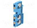 Splice terminal: rail; 10mm2; ways: 1; terminals: 3; blue; wemid