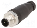 Plug; M12; PIN: 4; male; A code-DeviceNet / CANopen; for cable