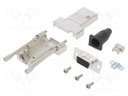 D-Sub HD; PIN: 15; female; shielded,with strain relief; straight