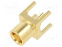 Socket; MCX; female; straight; 50Ω; THT; on PCBs; teflon