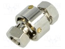 Adapter; nickel plated steel; silver; Shaft: smooth