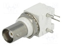 Socket; BNC; female; insulated; angled 90°; 50Ω; THT; 100cycles