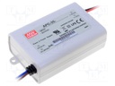 Power supply: switched-mode; LED; 35W; 15÷50VDC; 700mA; 90÷264VAC