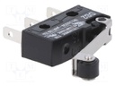 Microswitch SNAP ACTION; with roller; SPDT; 10A/250VAC; ON-(ON)