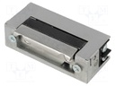 Electromagnetic lock; 19÷25VDC; V: with adjustable hook; H: 67mm