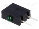 LED; horizontal,in housing; green; 1.8mm; No.of diodes: 1; 20mA