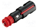 Cigarette lighter plug; screw terminal; 8A; Sup.volt: 12÷24VDC