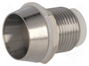 LED holder; 10mm; chromium; brass; concave; L2: 13mm