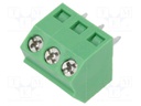Connector: PCB terminal block; terminal; 10A; 300V; PIN: 3; angled
