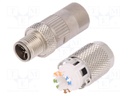 Plug; M12; PIN: 8; male; X code-ProfiNET; for cable; IDC; IP67