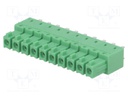 Pluggable terminal block; 3.81mm; ways: 10; straight; socket; THT