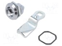 Lock; cast zinc; 28mm; Kind of insert bolt: T7; Body: black