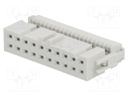 Plug; IDC; female; PIN: 20; without strain relief; IDC; 1.27mm