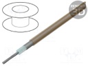 Wire: coaxial; RG179; stranded; CCS; FEP; brown,transparent; 2.55mm