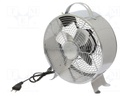Fan: AC; 20W; 220÷240V; Ø: 250mm; Len: 1.5m; 335x265x110mm; metal