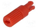 Knob; shaft knob; red; h: 11.7mm; Application: CA14; B: 3.7mm