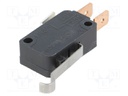 Microswitch SNAP ACTION; cam follower lever; SPDT; 25A/277VAC