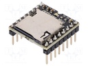 Module: audio; audio files playing module; 3.3÷5VDC; pin strips