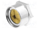 Nut; with earthing; M16; brass; nickel; 24mm; -70÷200°C; Pitch: 1.5