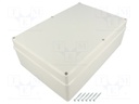 Enclosure: multipurpose; X: 190mm; Y: 280mm; Z: 95mm; ABS; grey; IP65