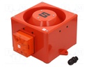 Signaller: lighting-sound; siren,flashing light; Colour: amber