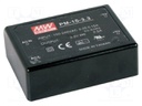 Power supply: switched-mode; modular; 10.05W; 15VDC; 70x50x22.7mm