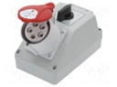 Switch socket; IP44; wall mount