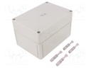 Enclosure: multipurpose; X: 130mm; Y: 180mm; Z: 111mm; TK PS; grey