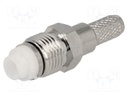 Plug; FME; female; straight; RG58; crimped; for cable