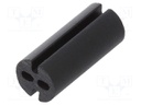 Spacer sleeve; LED; Øout: 4mm; ØLED: 3mm; L: 9.5mm; black; UL94V-0