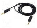 Test lead; 60VDC; 30VAC; 32A; Len: 2m; black; Cond.cross sec: 2.5mm2