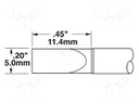 Tip; chisel; 5x12mm; 357°C; for soldering station