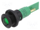 Indicator: LED; green; 12VDC; 12VAC; Ø16mm