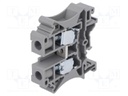 Splice terminal: rail; 0.2÷10mm2; ways: 1; terminals: 2; grey; 800V