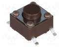 Microswitch TACT; SPST-NO; Pos: 2; 0.05A/12VDC; SMT; none; 1.6N