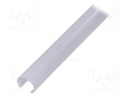 Cover for LED profiles; satin; 1m; JAZ-23R; push-in; JAZ