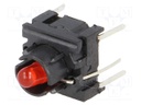 Microswitch TACT; SPST-NO; Pos: 2; 0.05A/24VDC; THT; none; 10x10mm