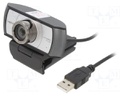 Webcam; black,silver; USB; Features: Full HD 1080p,PnP; 1.6m; 120°